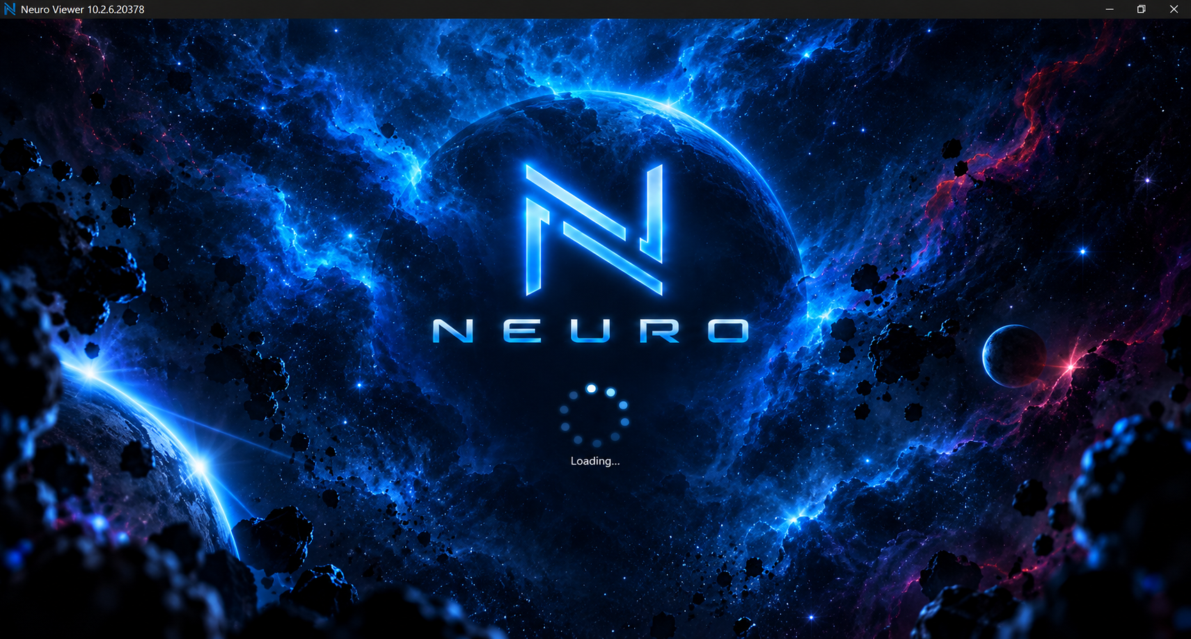 Neuro Viewer cosmic loading screen